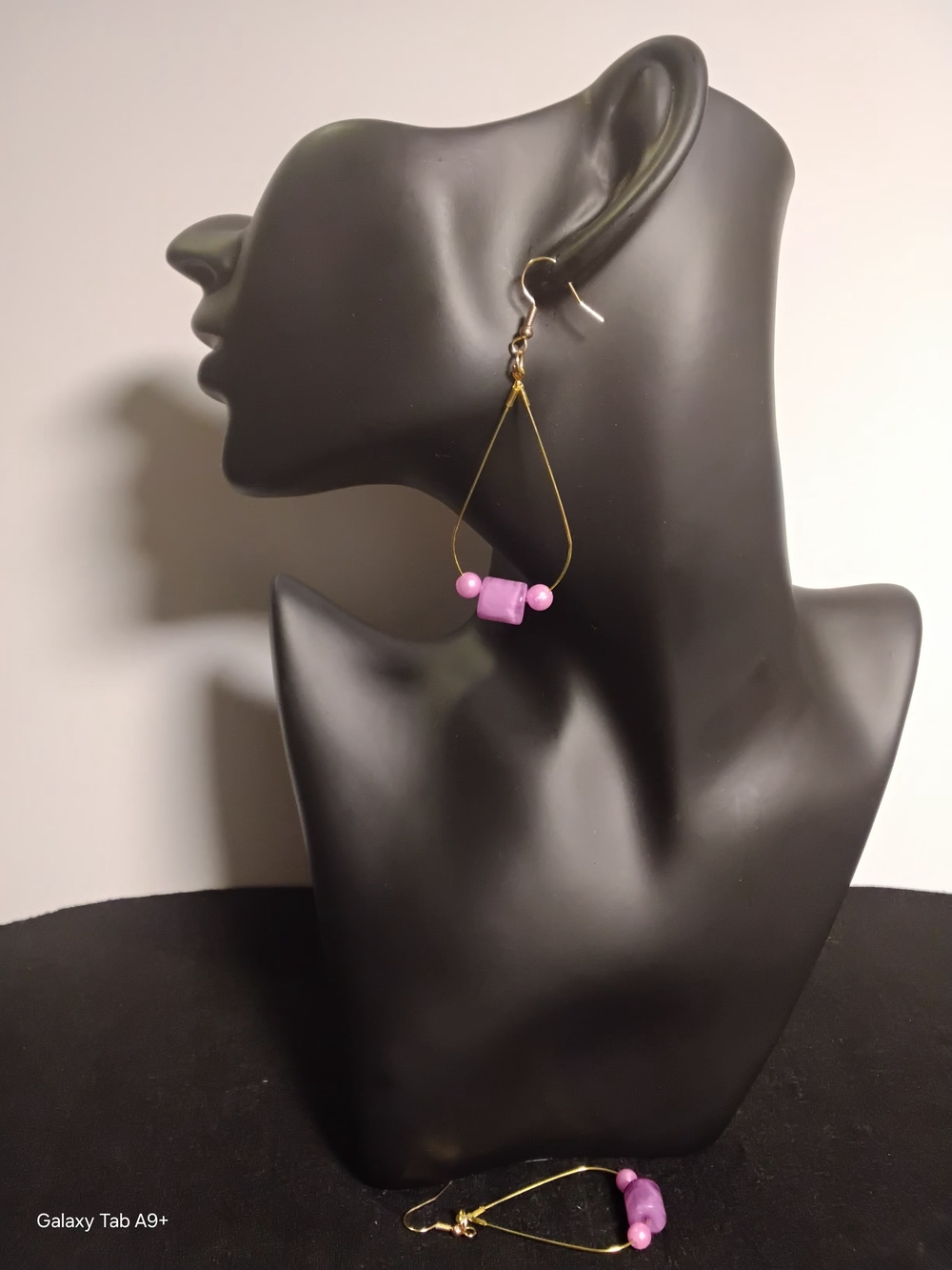 Handcrafted Pink Bead Teardrop Earrings - Women Jewelry